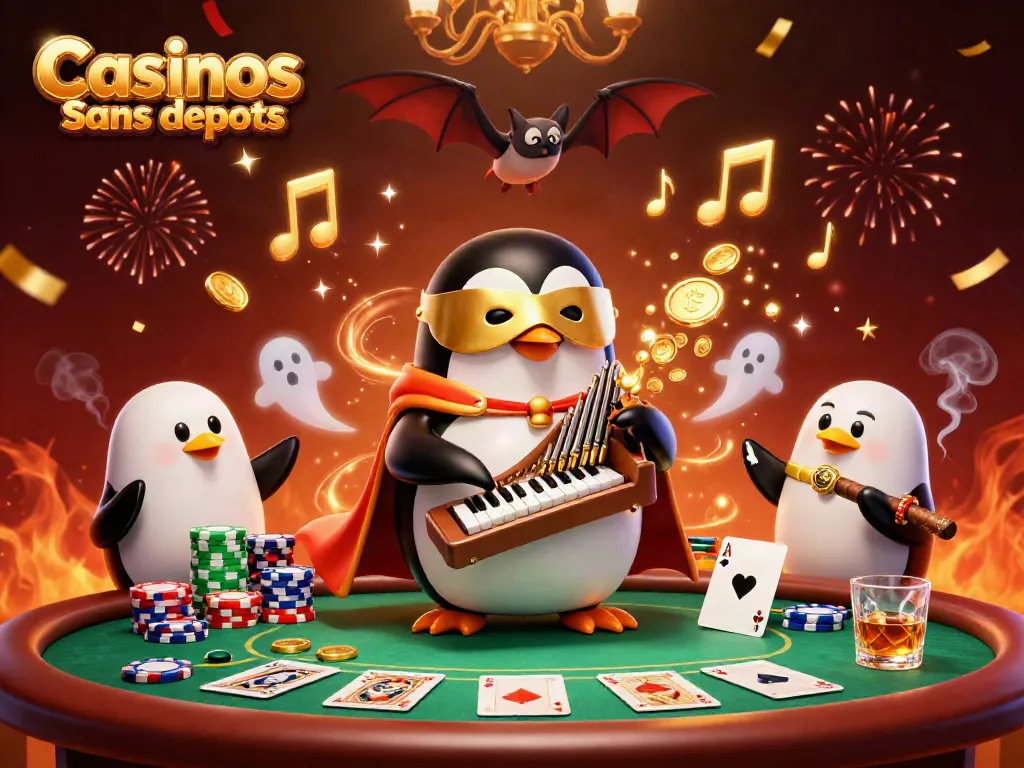 Plongez dans l'univers des Casinos Sans dépôts avec une illustration captivante d'un casino dynamique.